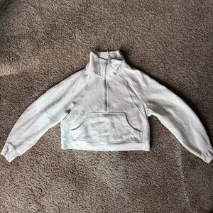 NWOT Lululemon Scuba Funnel-Neck Half Zip M/L Heathered Core Ultra Light Grey